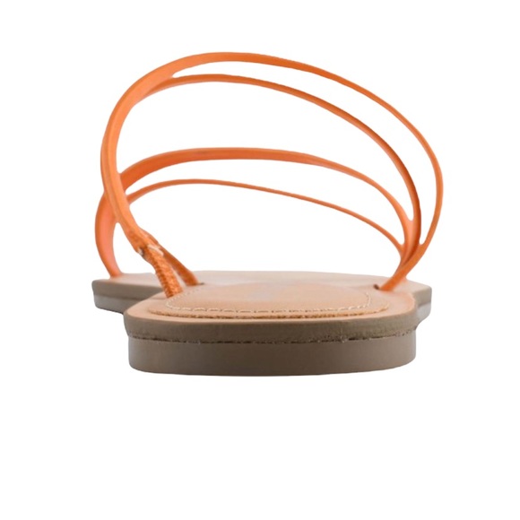 Marc Fisher Orange Croc-Embossed Bonina Sandal - Picture 3 of 5